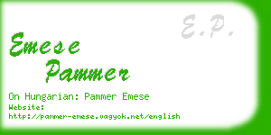 emese pammer business card